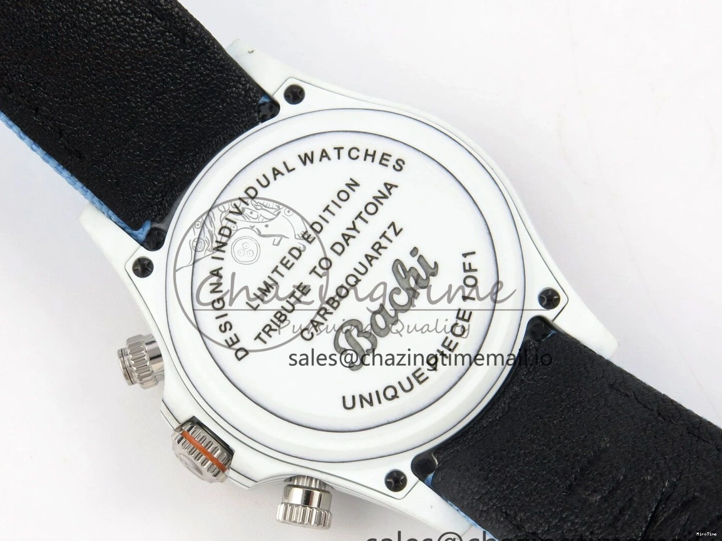 MiroTime 0106 Attractive Daytona DIW Carbon Case and Bezel DIWF Edition Black Dial on Blue Nylon Strap A 71